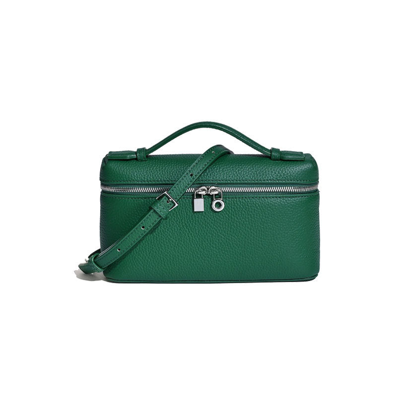 Women's Lunch Box Genuine Leather Portable Pouch Light Women's Shoulder Bag