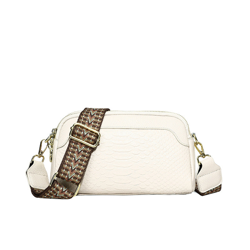 Women's Genuine Leather Simple Fashion Mobile Women's Messenger Bag