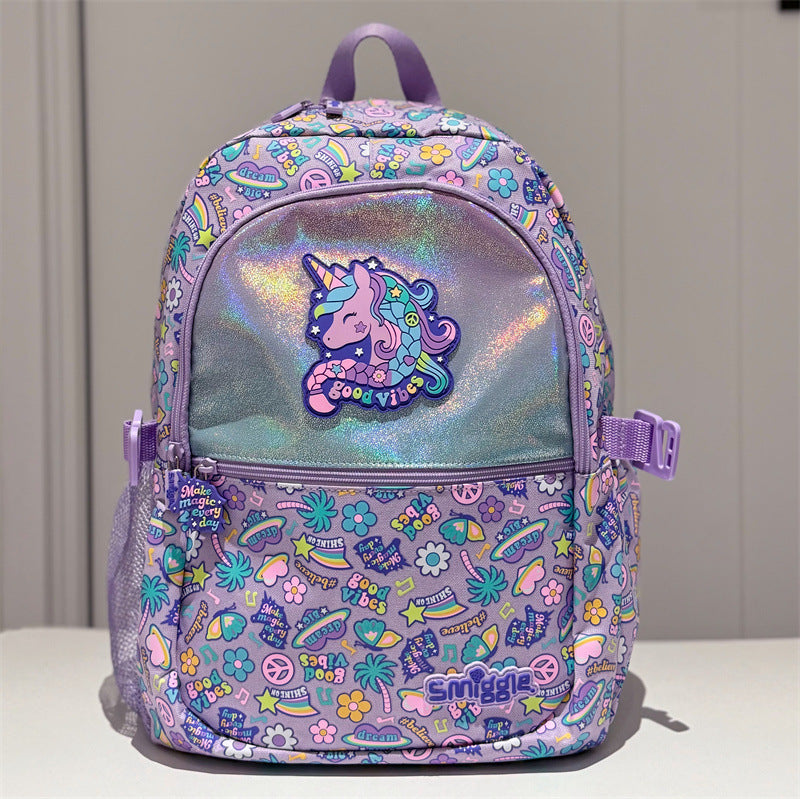 Australian Pink Rainbow Bear Decompression Marvel Primary School Bag