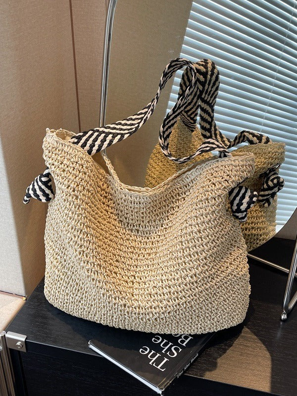 Commuter Portable Straw Hollow Underarm Large Bags