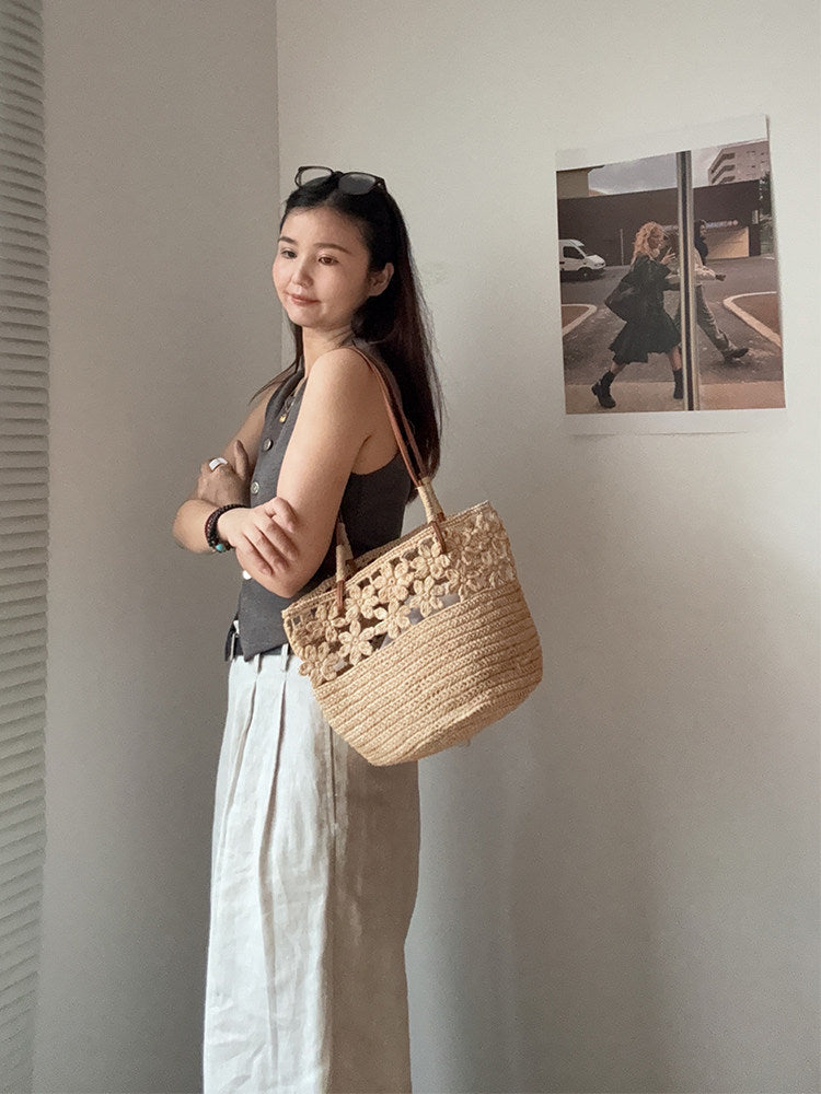 Women's High Quality Raffia Summer Woven Seaside Holiday Bags