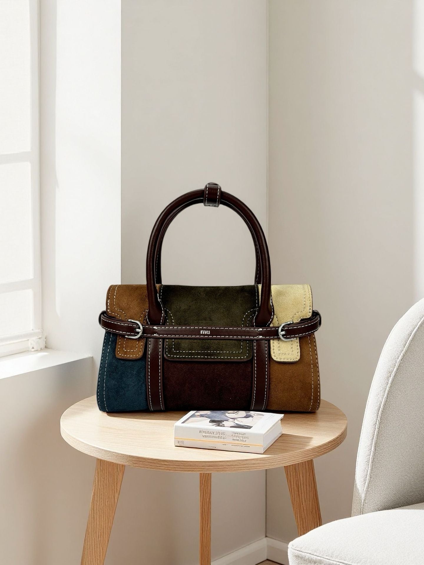 Color Matching Portable Flannel Female Minority Women's Messenger Bag