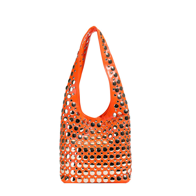 Vintage Punk Style Dot Rivet Underarm Large Bags