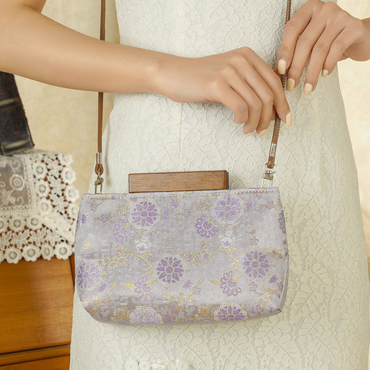 Apricot Jacquard Brocade National Style Cheongsam Accessories