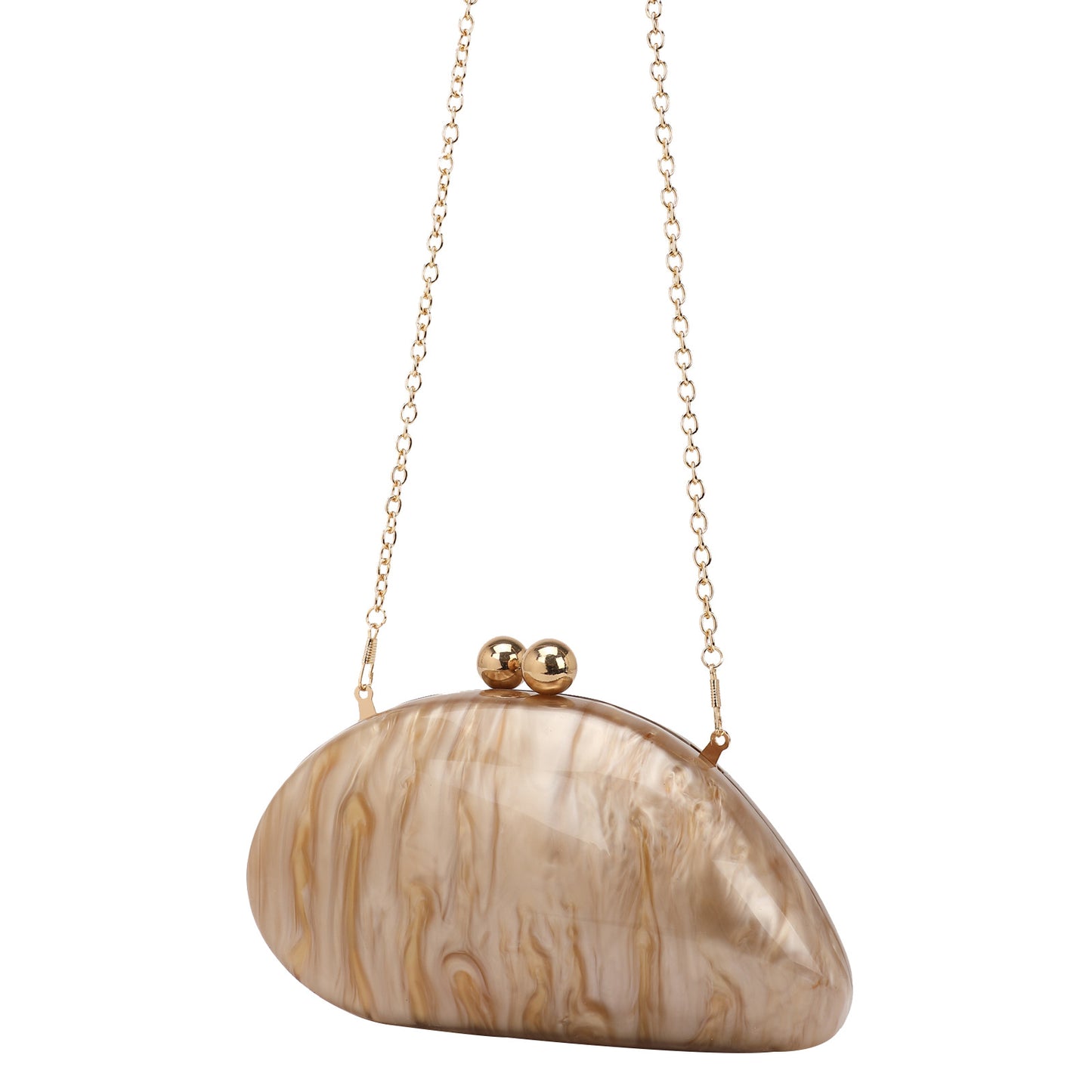 Women's Oval Acrylic One Wedding Banquet Clutch Dinner Bag