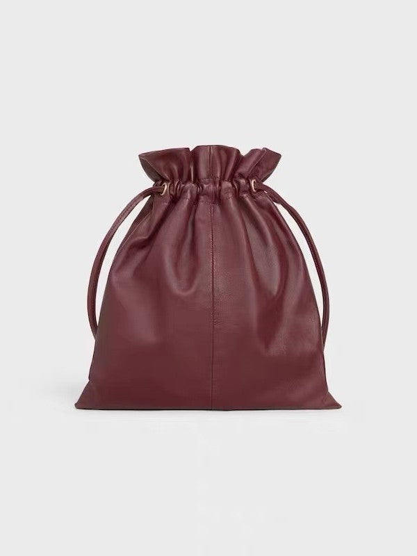 Design Sheepskin Lucky Drawstring Simple Fashion Elegant Women's Handbag