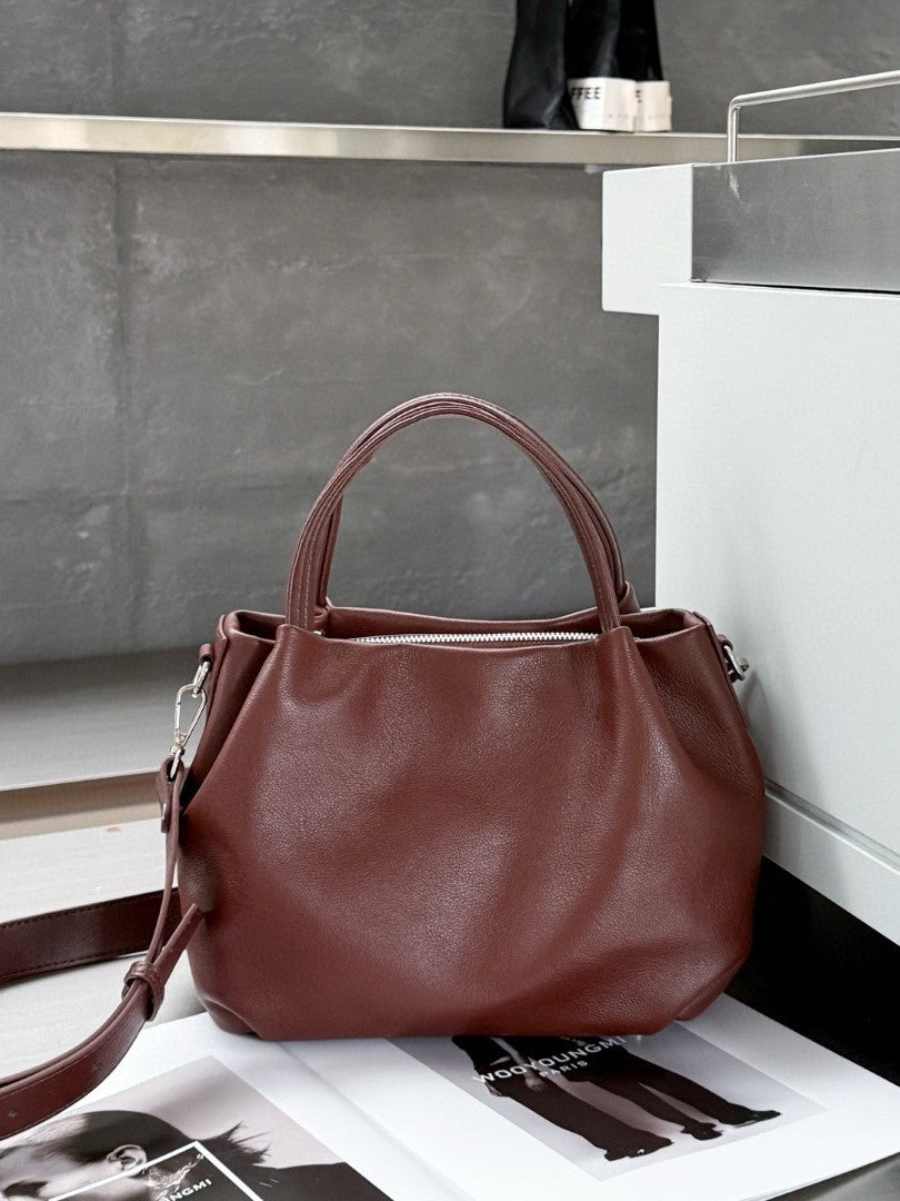 Women's Leather First Layer Cowhide Large Capacity Bags