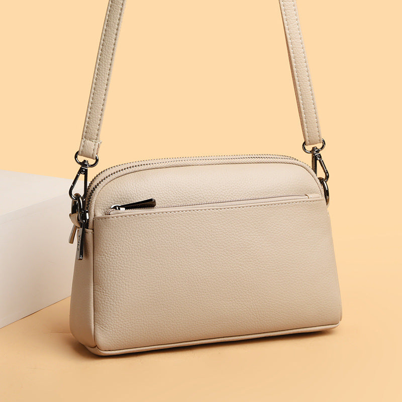 Women's Fashion Advanced Soft Leather Pouch Small Square Bag