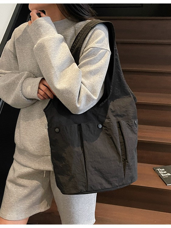 Women's Solid Color Underarm Large Capacity Totes Korean Women's Shoulder Bag