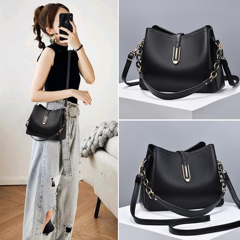 Women's Fashion Large Capacity Textured For Bucket Bags