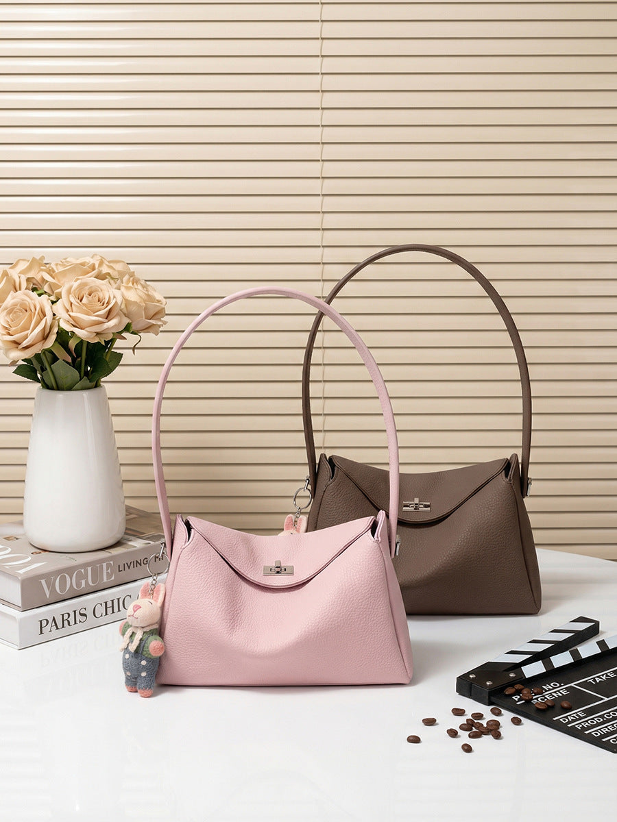 Women's First Layer Cowhide Underarm High Sense Shoulder Bags