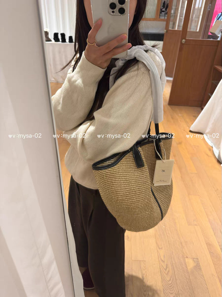 Women's Beach Design Large Capacity Totes Knitted Bags