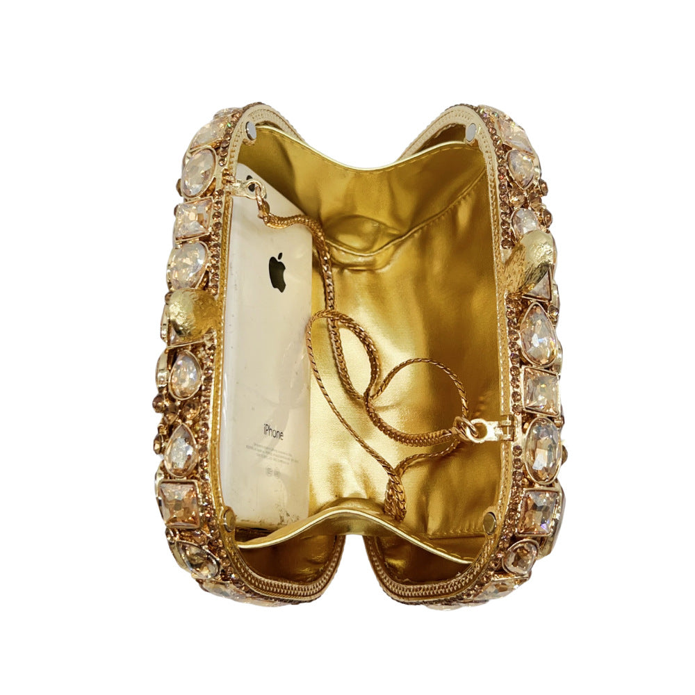 Women's Glass Diamond Drill Banquet Clutch Dinner Bag