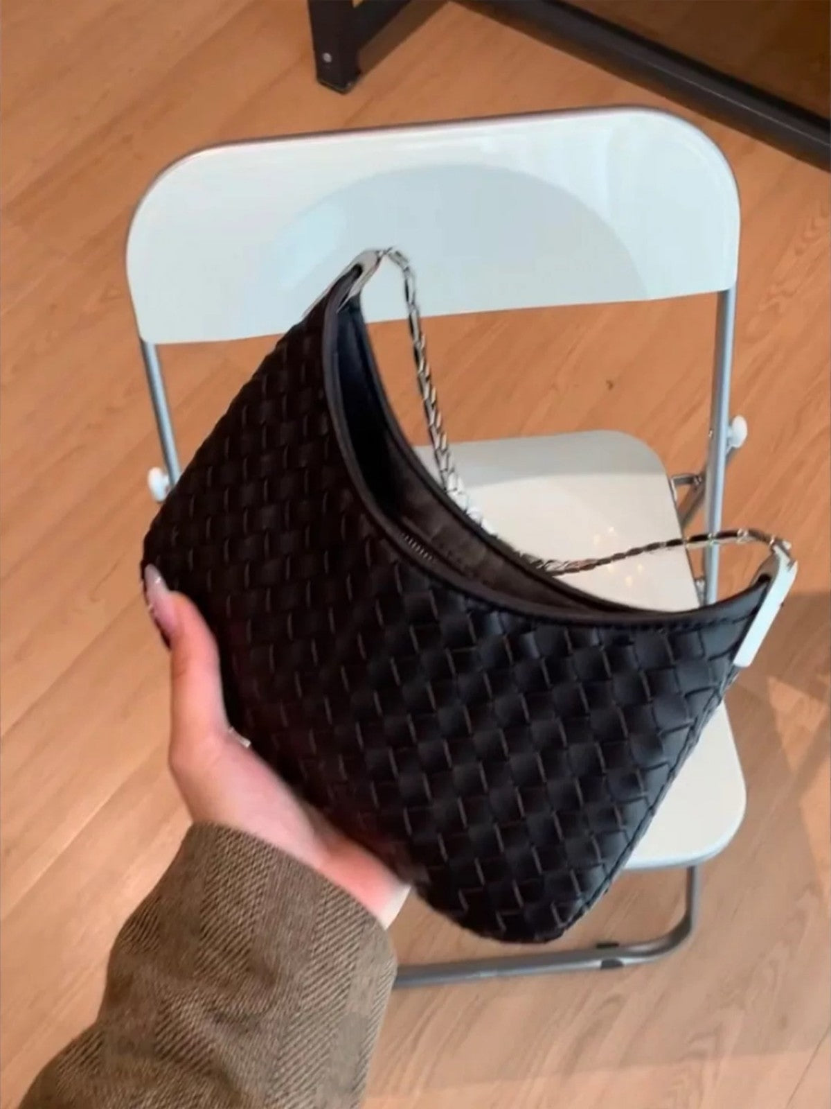 Women's High-grade Light Luxury Minority Woven Elegant Small Square Bag