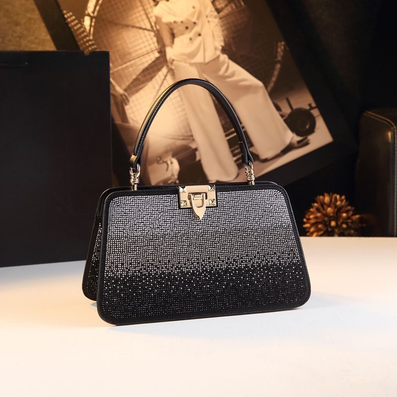 Women's Elegant High-grade Exquisite Shining Diamond Leather Handbags