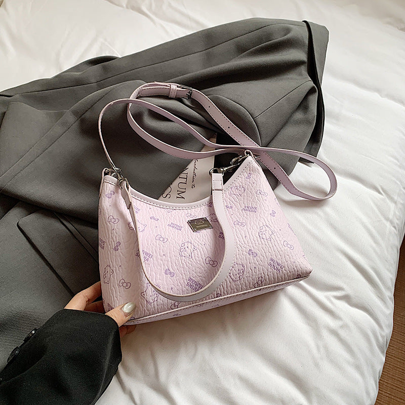 High-grade Underarm Female Niche Cartoon Cat Bags