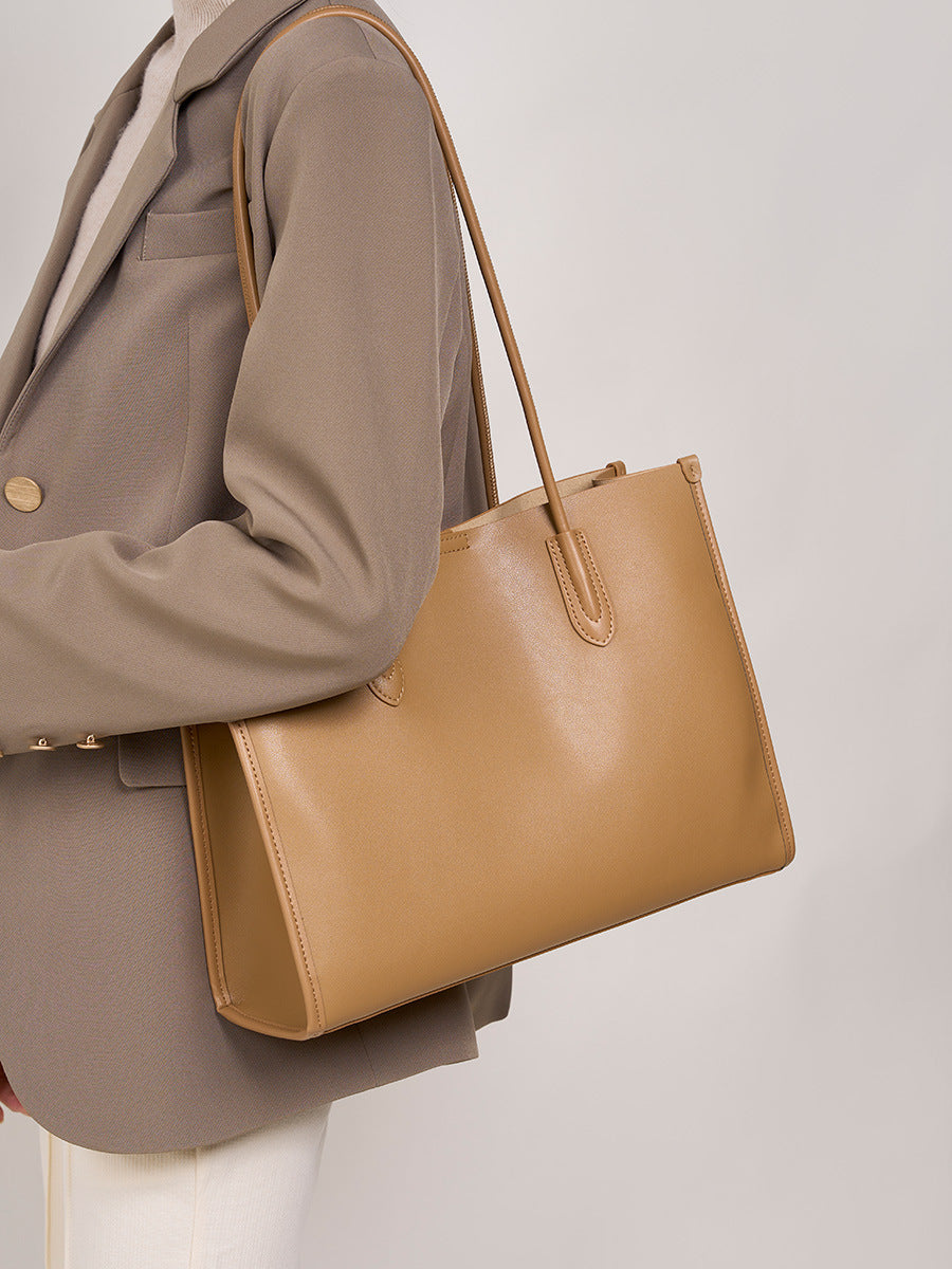Women's Genuine Leather Niche Soft Versatile High-grade Large Bags