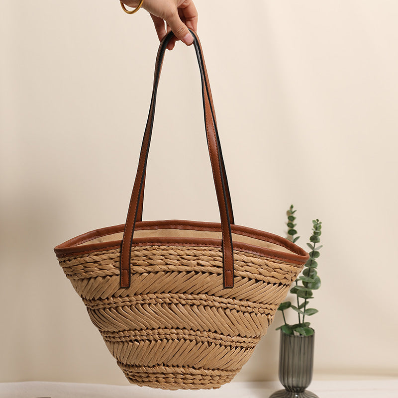 Hollow Out Vegetable Basket Twill Woven Vacation Bags