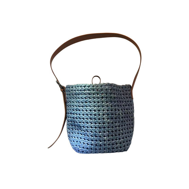 Women's Washed Denim Summer Handmade Woven Gift Sea Salt Women's Shoulder Bag