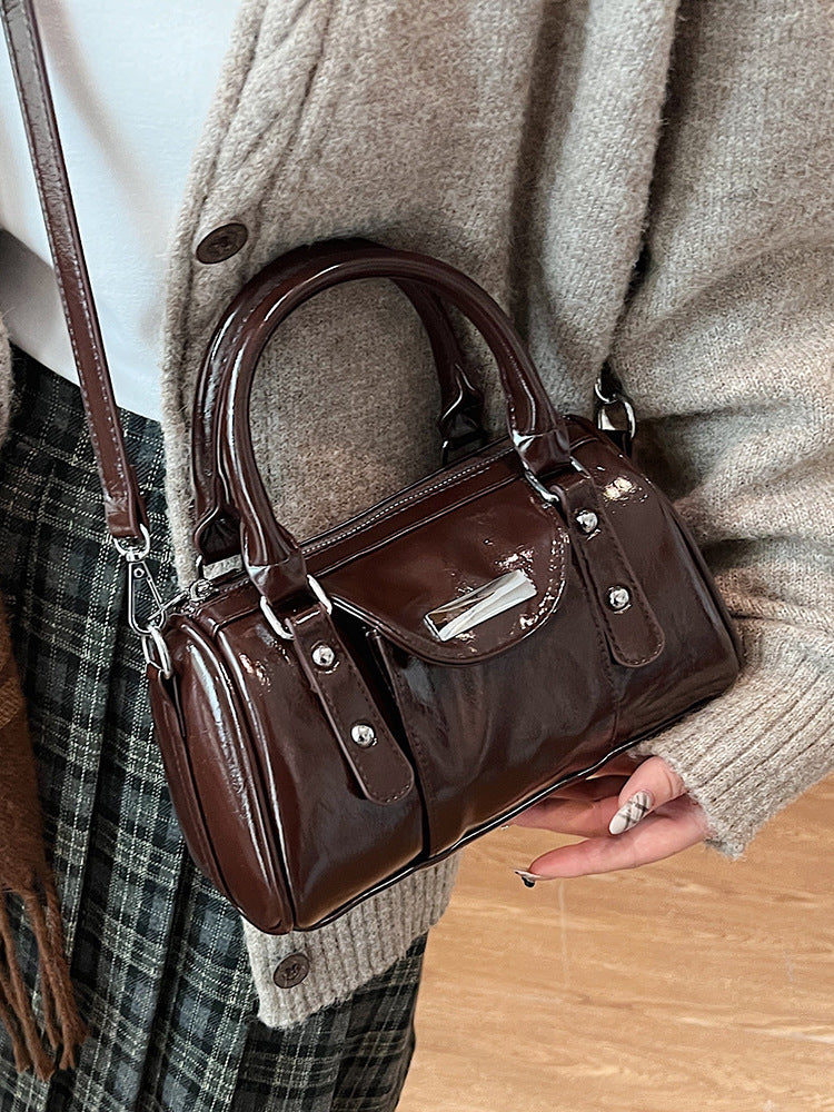 Women's Minority High-grade Oil Wax Leather Trendy Fashion Bags