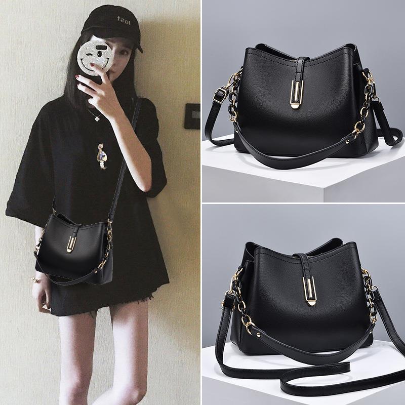 Women's Fashion Large Capacity Textured For Bucket Bags