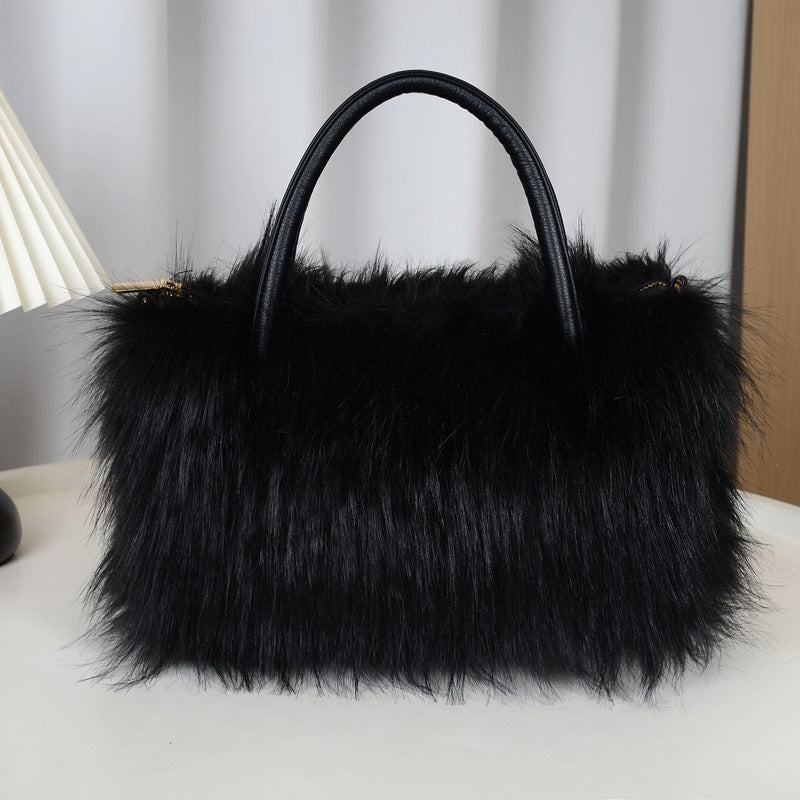 Women's Plush Fashion Imitation Fur Furry Women's Handbag