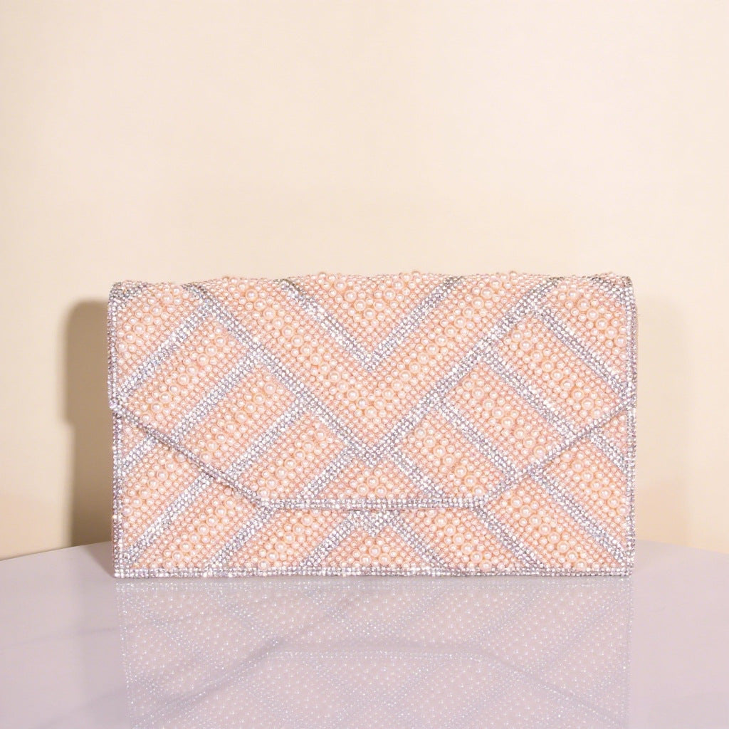 Cool Pearl Party With Diamonds Envelope Dinner Bag