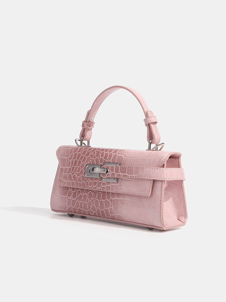 Women's Design Crocodile Pattern Kelly High-grade Small Square Bag
