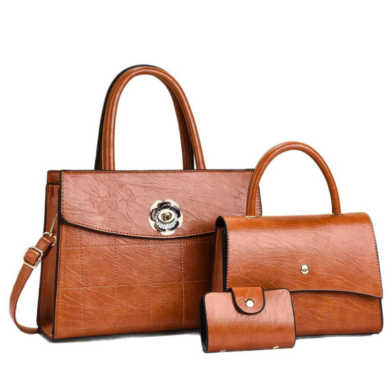 Casual Graceful Popular Women's Textured Three-piece Handbags