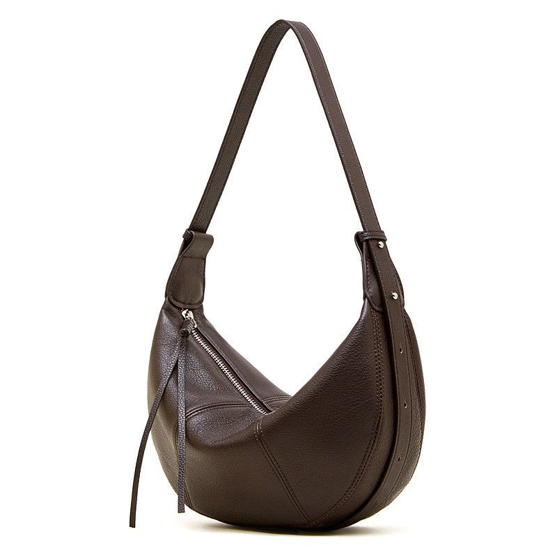 Women's Genuine Leather Underarm Large Capacity Dumpling Shoulder Bags