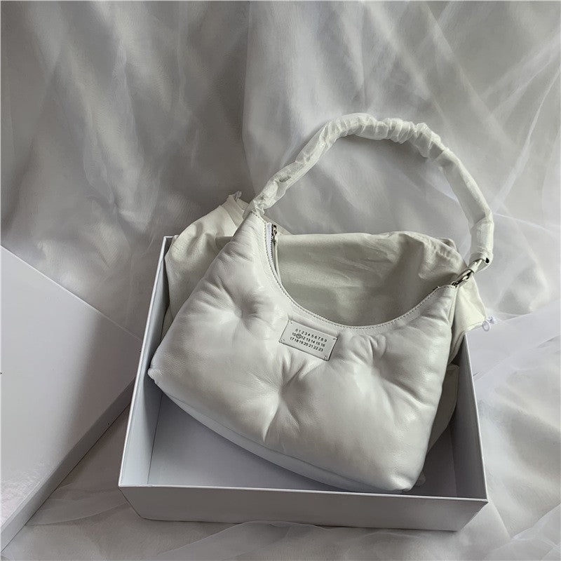 Style Sheepskin One Clouds Size Underarm Women's Handbag