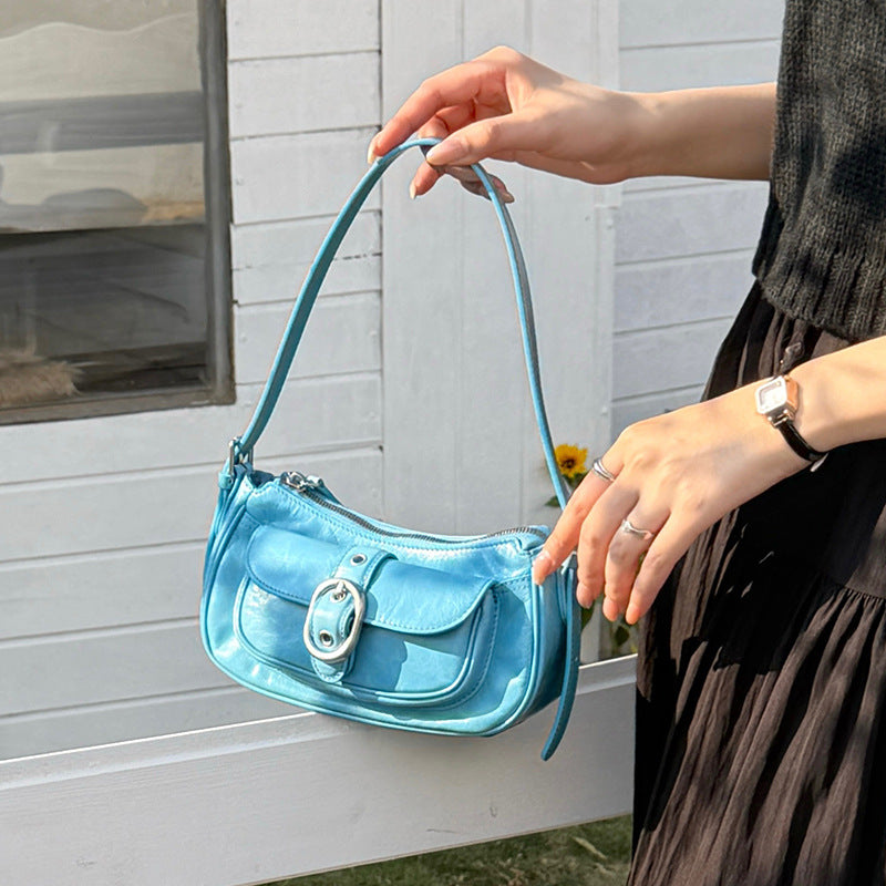 Leather Retro Commute Leisure French Stick Underarm Women's Shoulder Bag