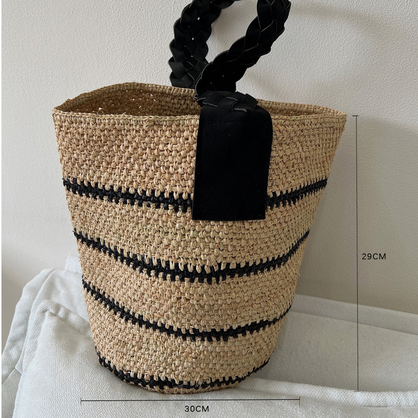 Women's Natural Raffia Hand-woven Summer Commute Vacation Style Beach Tote Bags