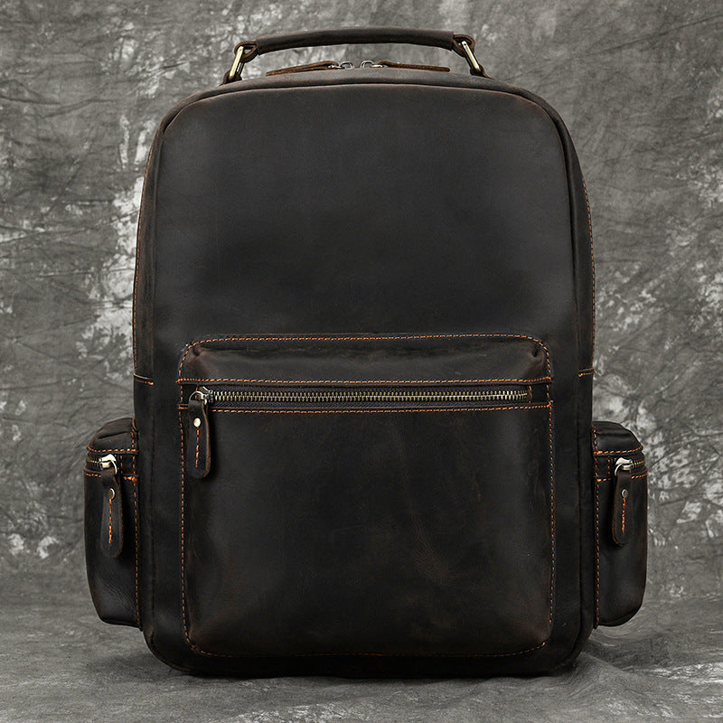 Men's Retro Crazy Horse Leather Genuine First Bags