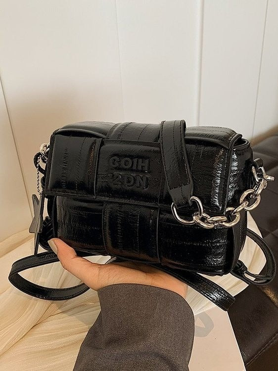 Women's Fashion Woven Ball Chain Design For Small Square Bag