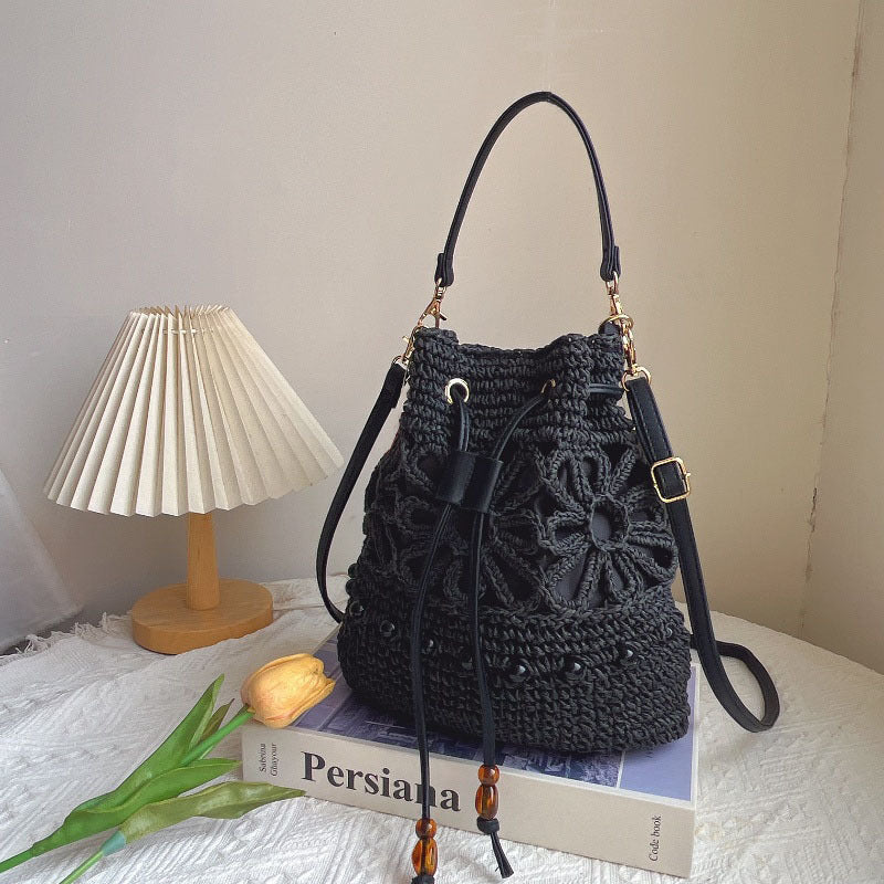 Women's Handmade Woven Beaded Beach Vacation Women's Shoulder Bag