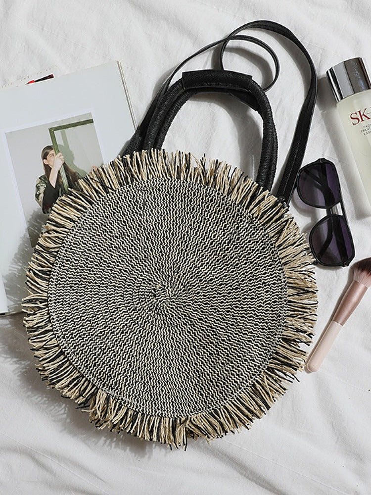 Style Popular Woven Portable Handmade Without Women's Shoulder Bag