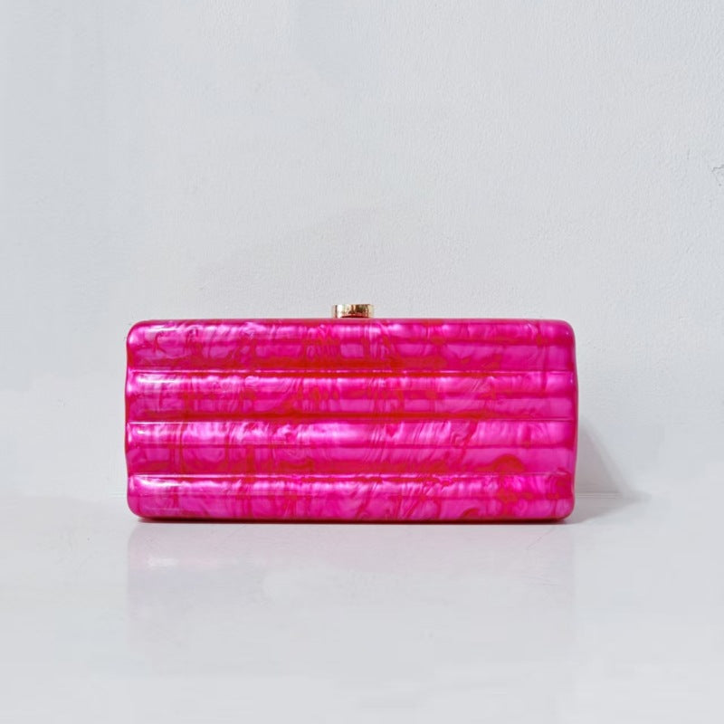 Women's Horizontal Simple Acrylic Solid Color Party Banquet Bags