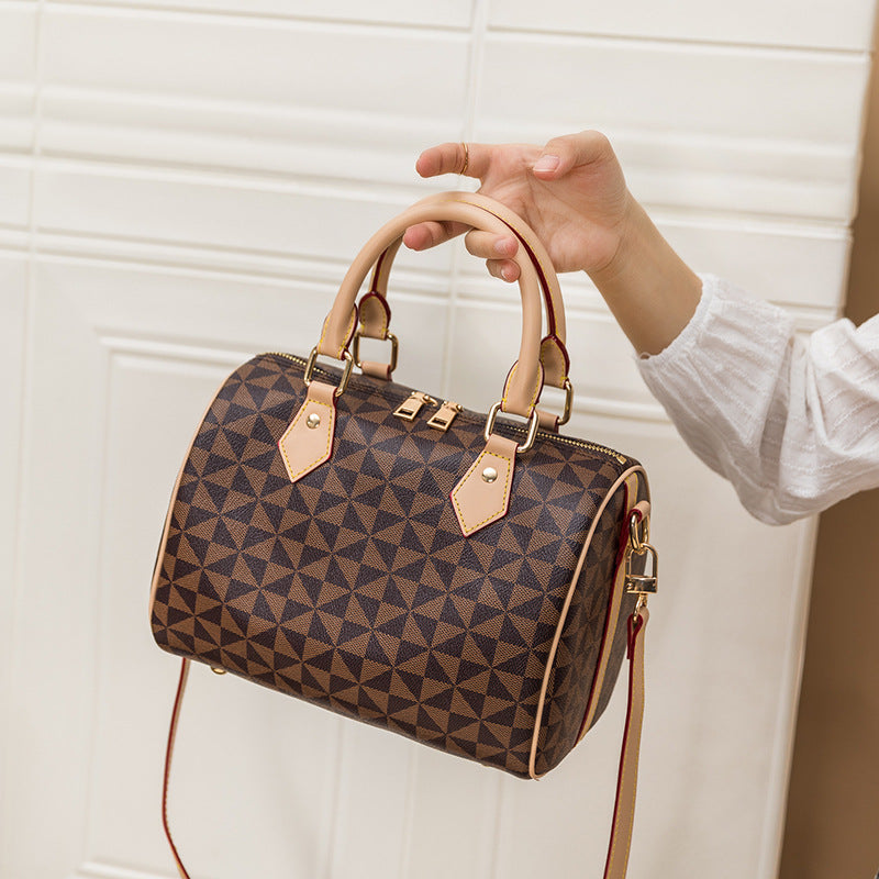 Women's Boston Pillow Trendy Fashion Windmill Pattern Women's Handbag