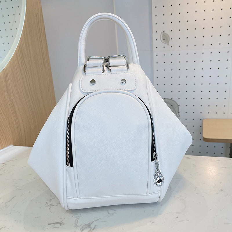 Women's Soft Leather Fashion Trend Solid Color Backpacks