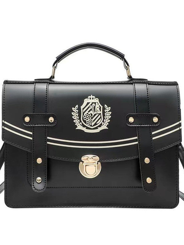 Women's Uniform College Style Cotton Doll Cartoon Portable Two Women's Messenger Bag
