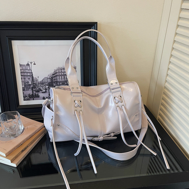 Women's Trendy Large Capacity Tassel Motorcycle Fashion Tote Bag