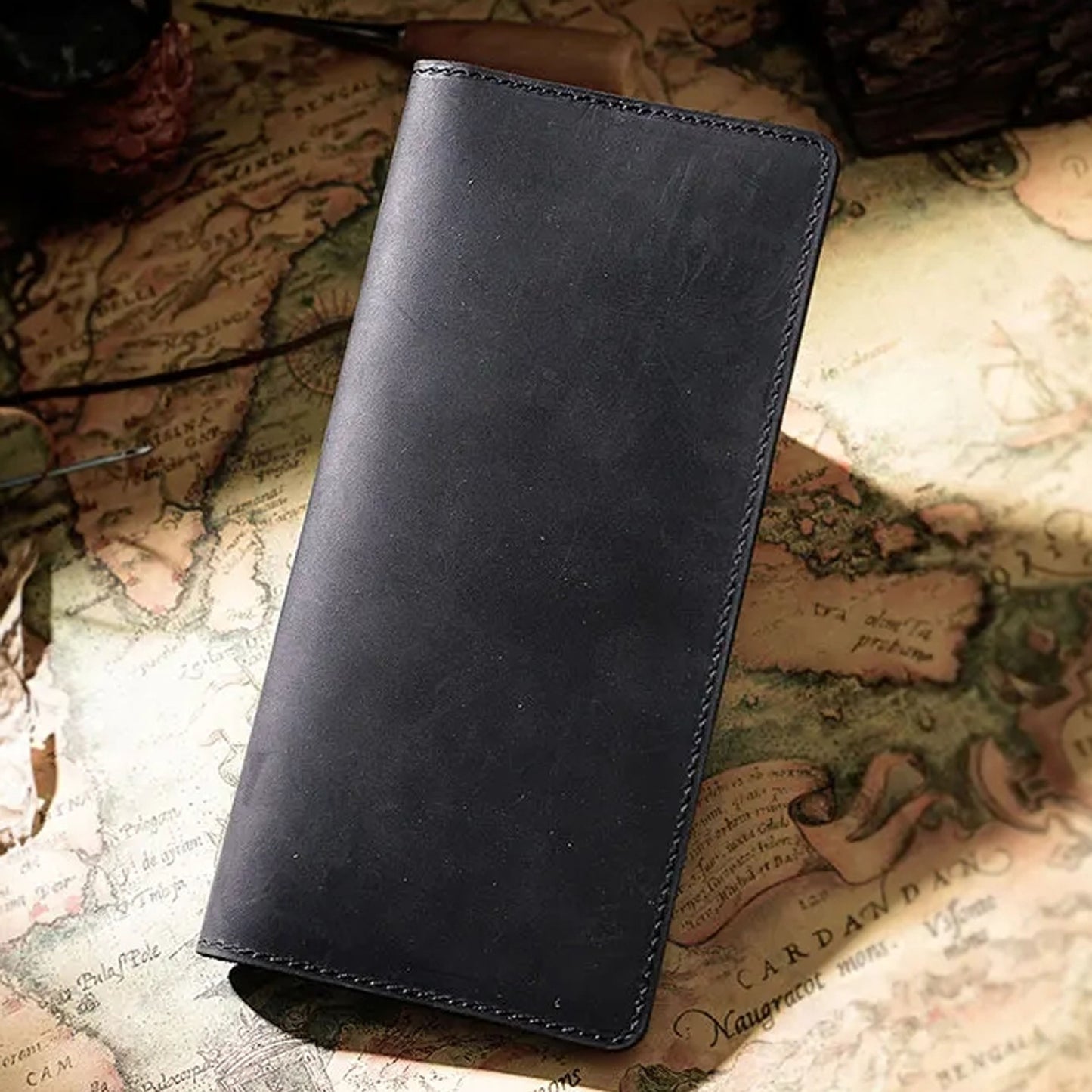 Men's Retro Crazy Horse Leather Genuine Cattlehide Men's Wallet