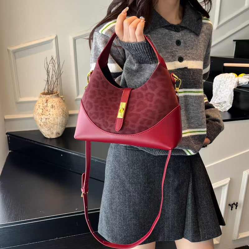 Women's Contrast Color Design Commute Portable Fashion Women's Shoulder Bag