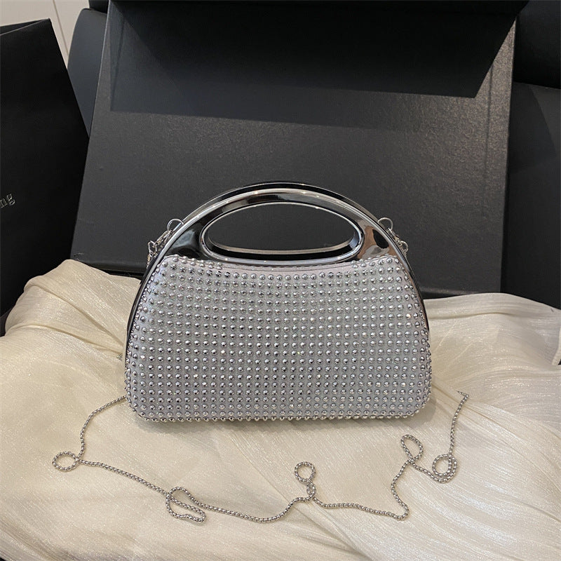Banquet Diamond Fashion Magnetic Chain Clutch Dinner Bag