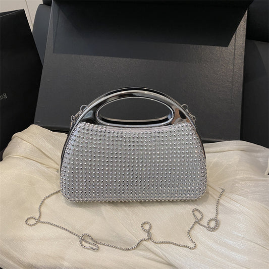 Banquet Diamond Fashion Magnetic Chain Clutch Dinner Bag
