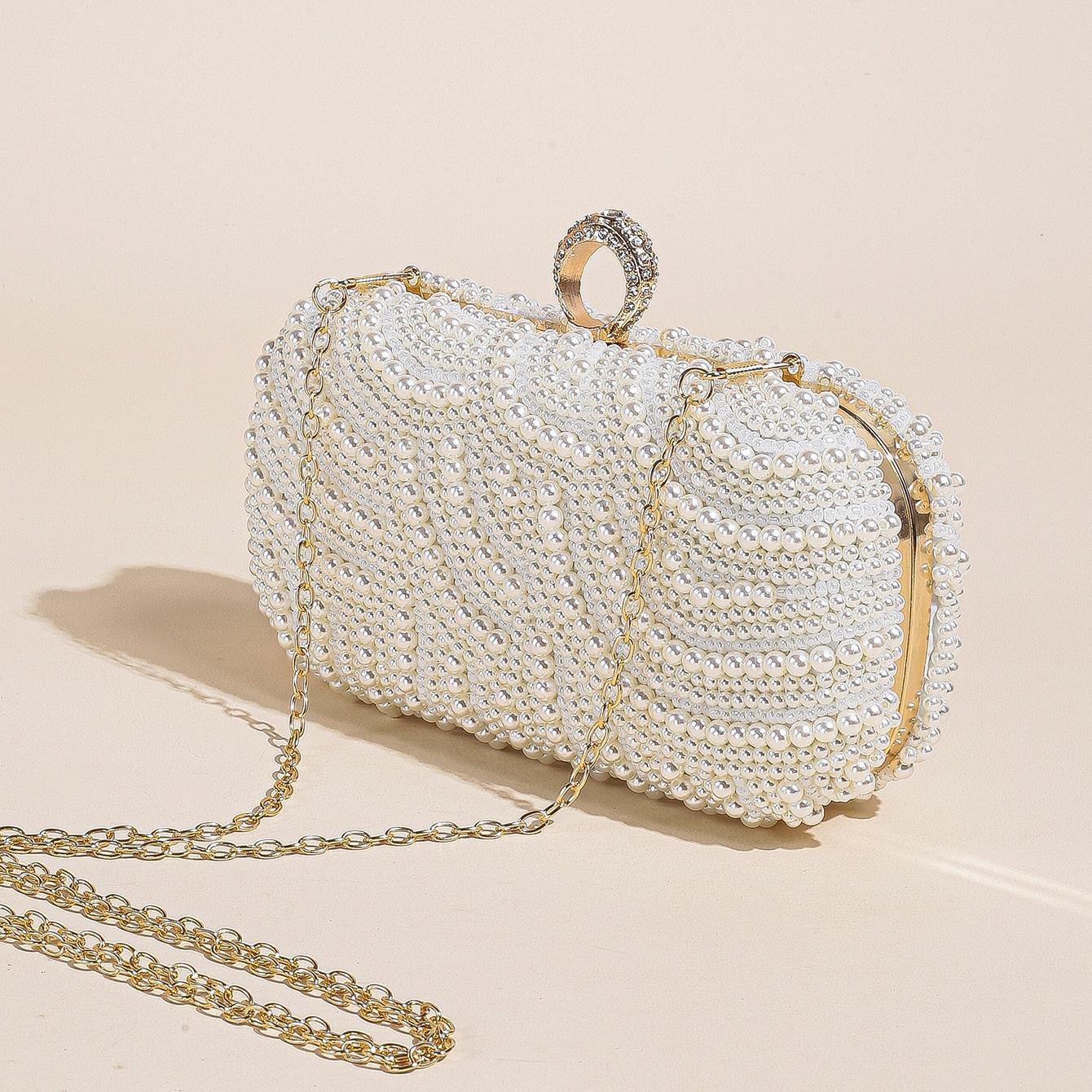 Charming Women's Pearl Banquet Clutch Fashion Evening Bags