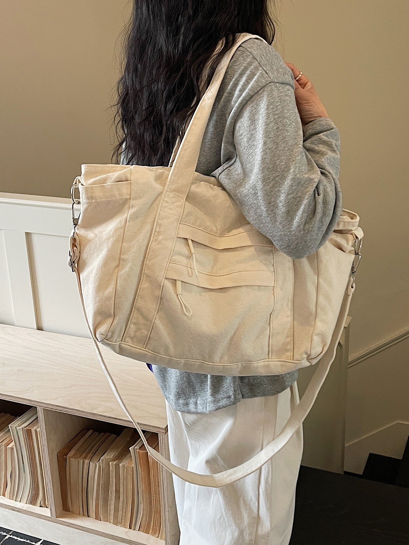 Women's Korean Style Nylon Cloth Lightweight Large Capacity Waterproof Hand Women's Messenger Bag