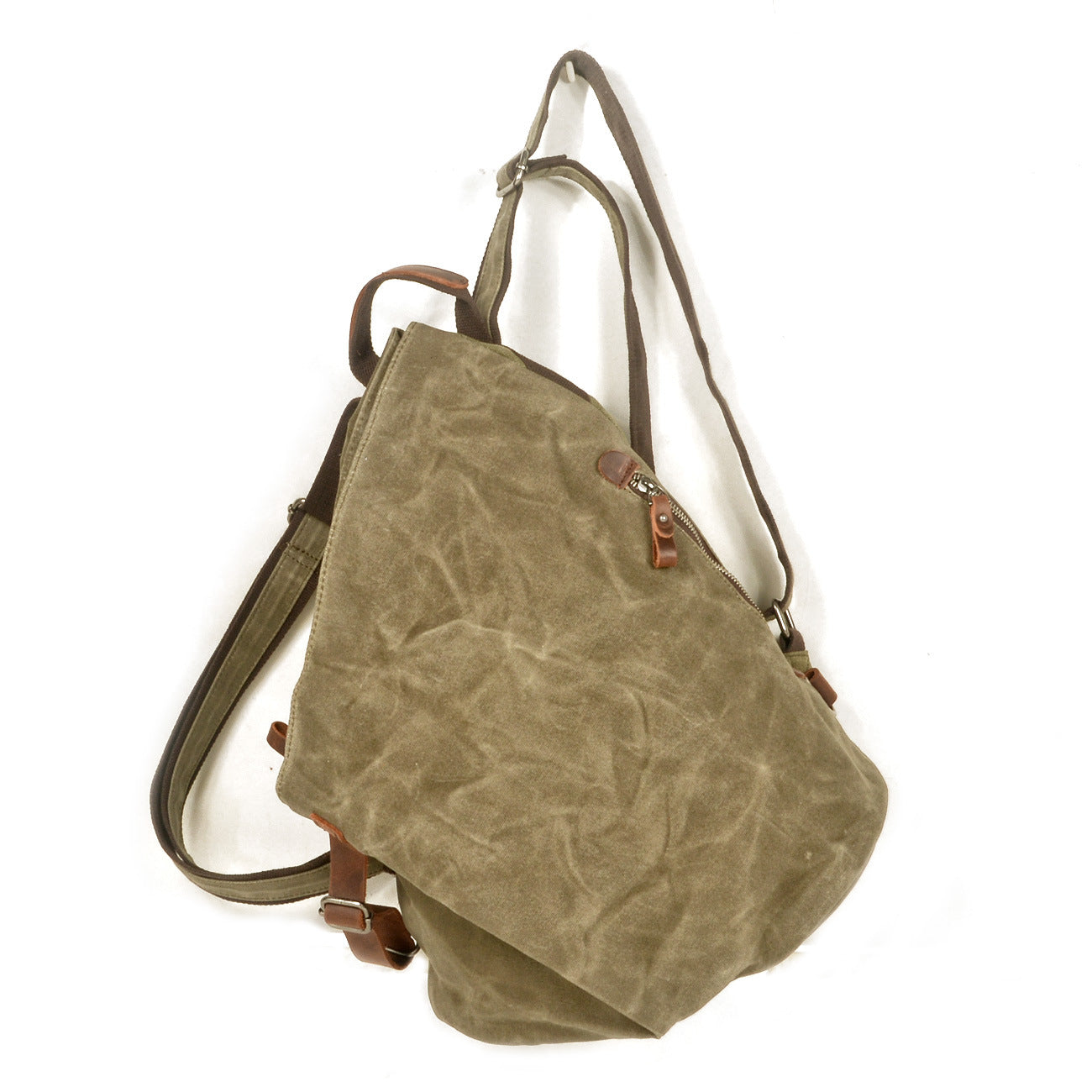 Men's Tooling Retro Military Style Waterproof Rucksack Cotton Canvas Large Leisure Backpack