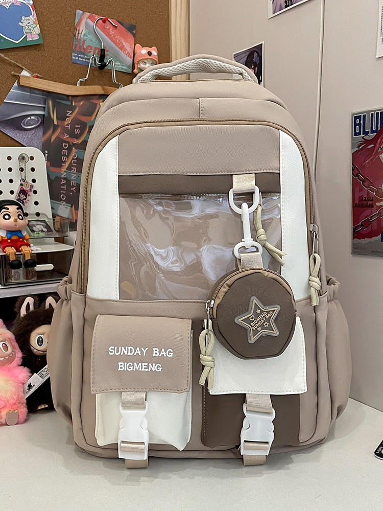 Good-looking Large Capacity Cartoon Female Burden Reduction Backpacks